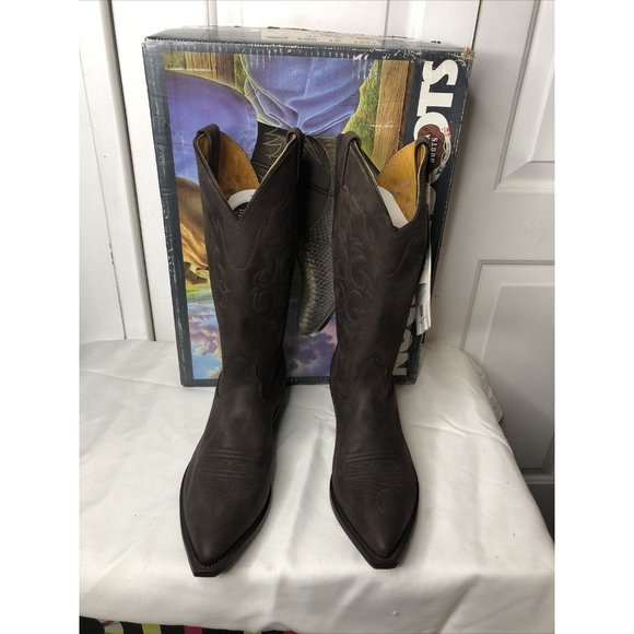 Nocona Boots Leather Size 9 Nubuck Chocolate main image 9